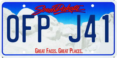 SD license plate 0FPJ41