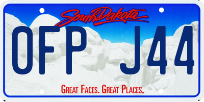 SD license plate 0FPJ44