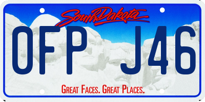 SD license plate 0FPJ46