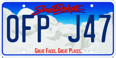 SD license plate 0FPJ47