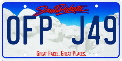 SD license plate 0FPJ49
