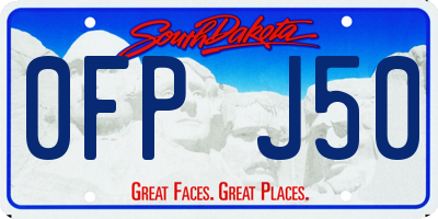 SD license plate 0FPJ50