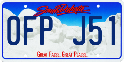 SD license plate 0FPJ51