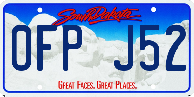 SD license plate 0FPJ52