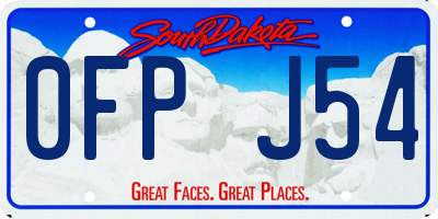 SD license plate 0FPJ54