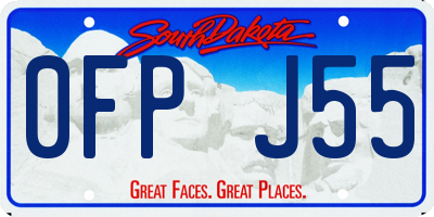 SD license plate 0FPJ55