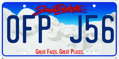 SD license plate 0FPJ56