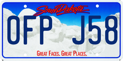 SD license plate 0FPJ58