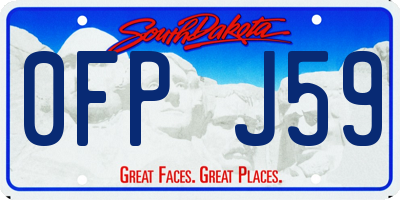SD license plate 0FPJ59