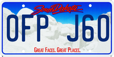SD license plate 0FPJ60