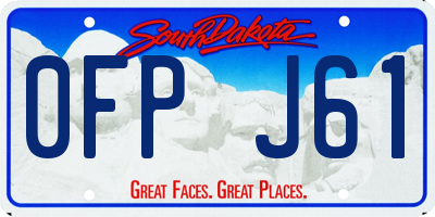 SD license plate 0FPJ61