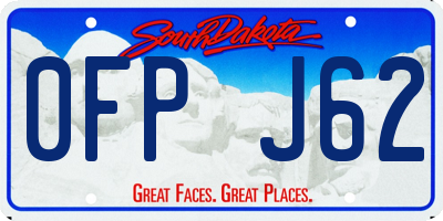 SD license plate 0FPJ62