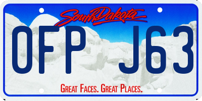 SD license plate 0FPJ63