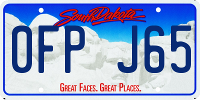 SD license plate 0FPJ65