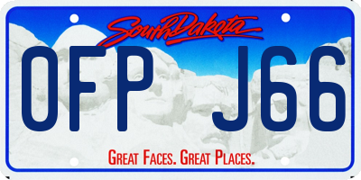 SD license plate 0FPJ66