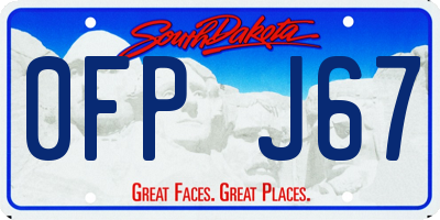 SD license plate 0FPJ67