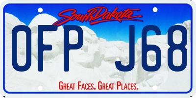 SD license plate 0FPJ68