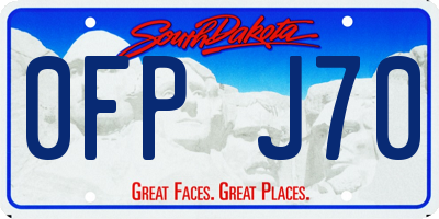 SD license plate 0FPJ70