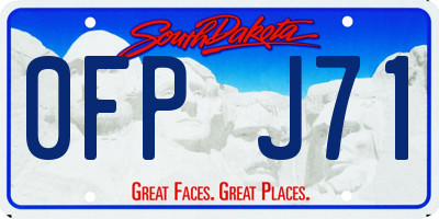 SD license plate 0FPJ71