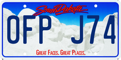 SD license plate 0FPJ74