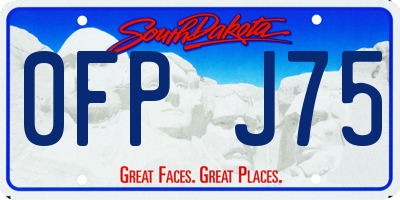 SD license plate 0FPJ75