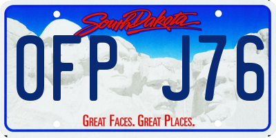 SD license plate 0FPJ76