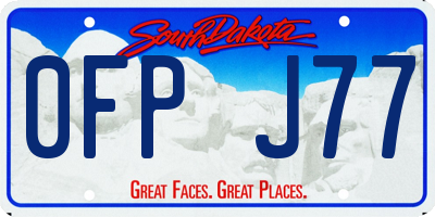 SD license plate 0FPJ77