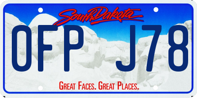 SD license plate 0FPJ78