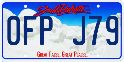 SD license plate 0FPJ79