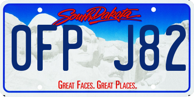 SD license plate 0FPJ82