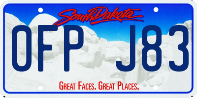 SD license plate 0FPJ83