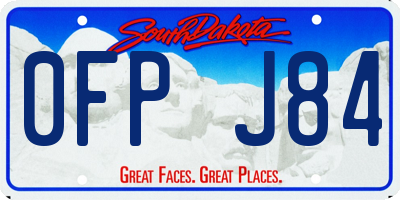 SD license plate 0FPJ84