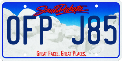 SD license plate 0FPJ85