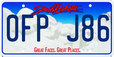 SD license plate 0FPJ86