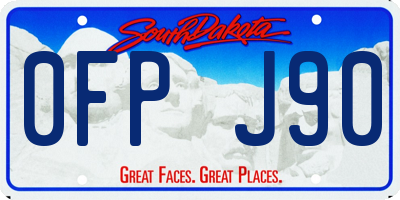 SD license plate 0FPJ90