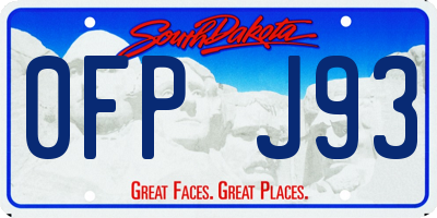 SD license plate 0FPJ93