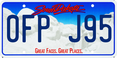 SD license plate 0FPJ95