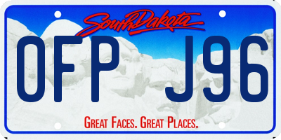 SD license plate 0FPJ96