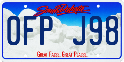 SD license plate 0FPJ98