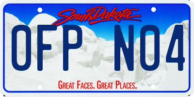 SD license plate 0FPN04