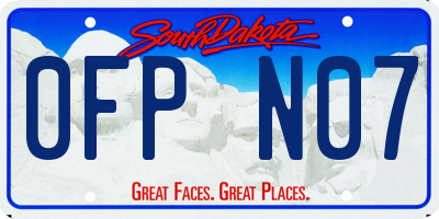 SD license plate 0FPN07