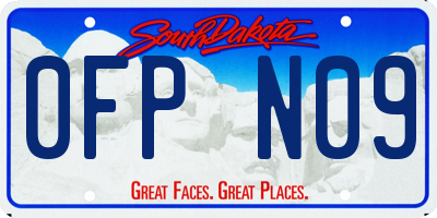 SD license plate 0FPN09