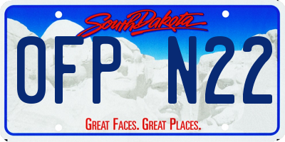 SD license plate 0FPN22