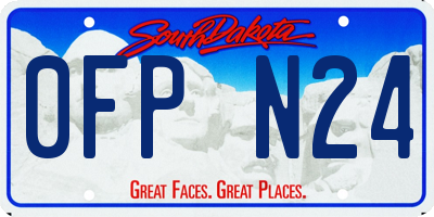 SD license plate 0FPN24