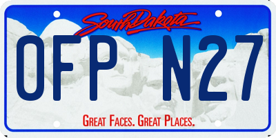 SD license plate 0FPN27