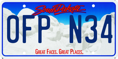 SD license plate 0FPN34