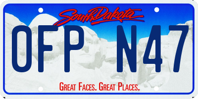 SD license plate 0FPN47
