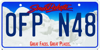 SD license plate 0FPN48