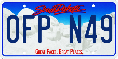 SD license plate 0FPN49