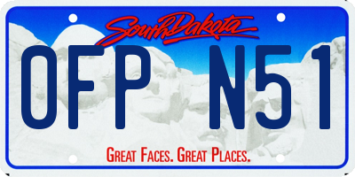 SD license plate 0FPN51